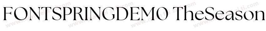 FONTSPRINGDEM0 TheSeasonsLightItali字体转换
